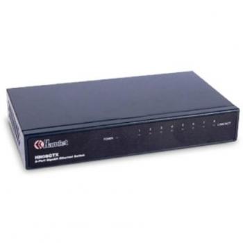 Switch di rete con 8 porte gigabit in metallo