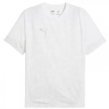 PUMA TeamCup Athletic Top – Tri‑Color White, Silver, Feather Gray