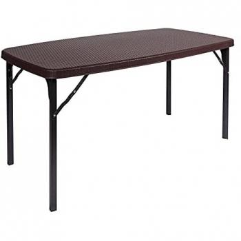 Table de terrasse pliante Dmora, noir, 152 x 84 x h74 cm
