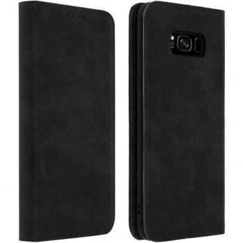 Cover Portafoglio per Samsung Galaxy S8 Plus con Supporto e Silicone Nero
