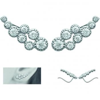 Pendientes Contorno Sissi en Plata