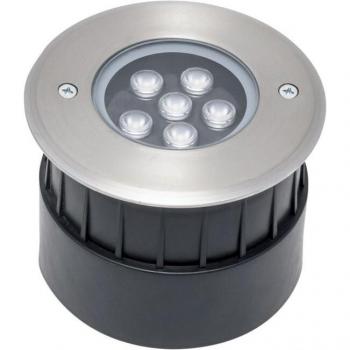 Lampadario a incasso con base a pavimento 120 mm, luce LED 3000K bianco caldo, acciaio inossidabile