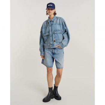 Women’s G‑Star Barrel Loose Denim Shorts – Sun Faded Fogbow, Size 27