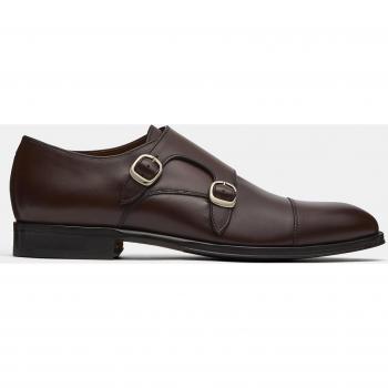 Lottusse Zapatos de Cuero Lenox para Hombre con Doble Hebilla