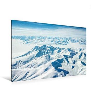 CALVENDO Premium Textil-Leinwand 120 x 80 cm Quer-Format Stauning Alps, ca. 72° Nord, Wandbild von Cyrus Sadri