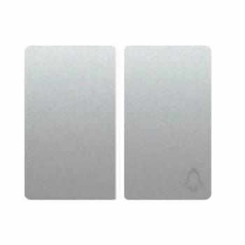 Tecla conmutador + pulsador BJC Iris 18715-MA aluminio mercurio
