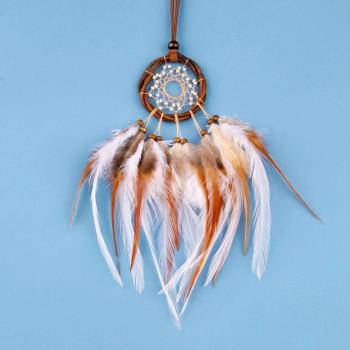 Collier MINI MIAMOR attrape-rêves en rotin, décoration Mori Girl, accessoires pour voiture et sac, AMOR0378