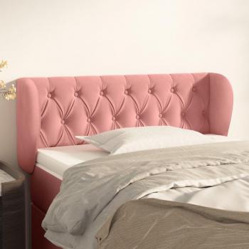 Rosa Samt-Ohrpolster 93x23x78 cm – vidaXL Kopfteil