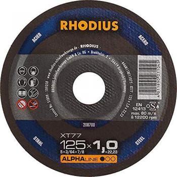 RHODIUS ALPHAline XT77 Extradünne Trennscheibe 125 x 1,0 x 22,23 mm