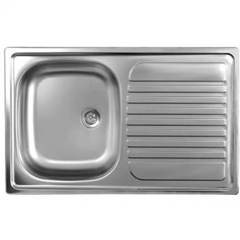 Lavello da incasso acciaio inox 79x50 cm con gocciolatoio destro