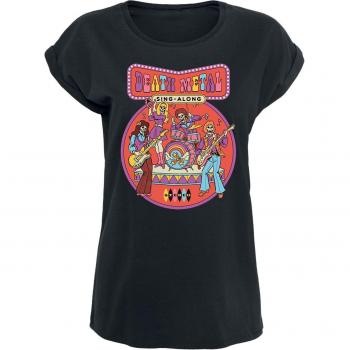 Steven Rhodes Damen T-Shirt: Death Metal Sing – Along, schwarz, Größe 5XL