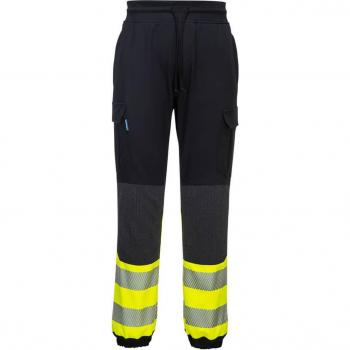 Pantalon Portwest Kx34 L noir/jaune, protection haute visibilité