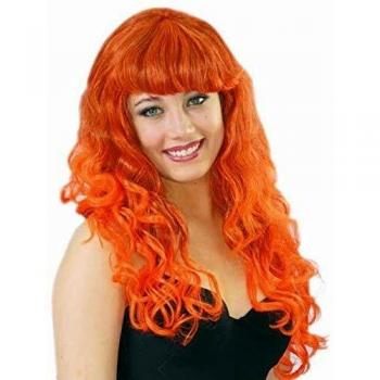 Boccoli Colorati: Parrucca Fun Rossa/Arancio