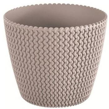 Maceta redonda 11,5L Prosperplast Splofy de plástico en color mocca