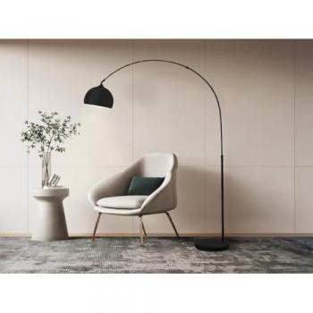 Éclairage Arc Noir Matérialisé 180 cm