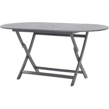 Mesa Dobrável de Madeira para Exterior 160x85x75 cm