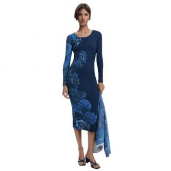 Vestito Desigual Mandala Viscosa Blu L