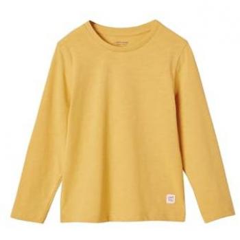 T-shirt à manches longues jaune pour garçon personnalisable