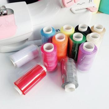 Hilo Multifacético 100% Algodón – 12 Colores – 300 m – Rollo para Bordado y Máquina