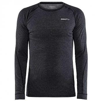 Camiseta de Manga Larga de Lana Merino en Color Negro
