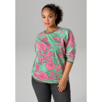 Aniston PLUS Modisches Blumen Sweatshirt