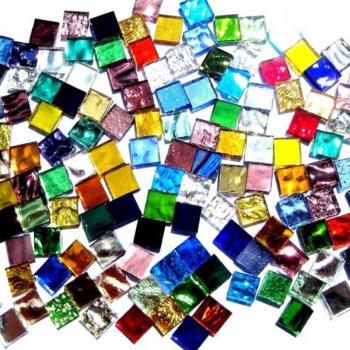 Mosaikfliesen aus Glas in verschiedenen Farben für Dekoration (100g)