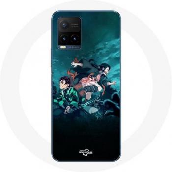 Fodera per Vivo Y21s 2021 / Y21 2021 Demon Slayer Manga Tanjiro e Nezuko