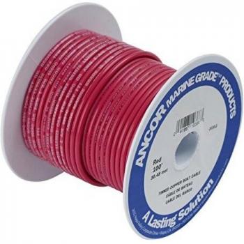 Red 10 AWG Tinned Copper Wire for Primary Use by Ancor, 100 feet