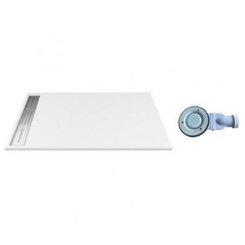 Lavabo plat LYROSA 140×90 cm – Résine SMC, anti‑moisissure, antidérapant, pose posable/encastrée