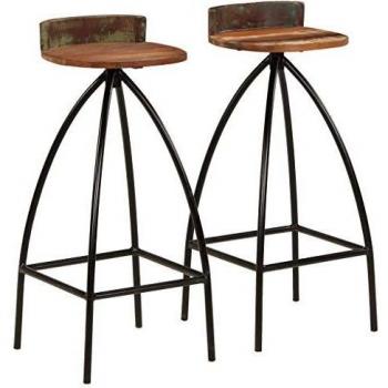 Tabourets de bar en bois recyclé