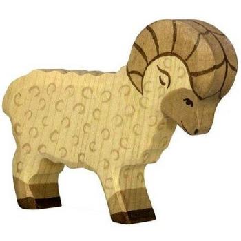 Handcrafted Wooden Ram by Holztiger