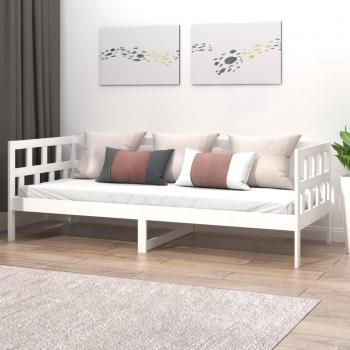 VidaXL White Solid Pine Day Bed 90x190 cm
