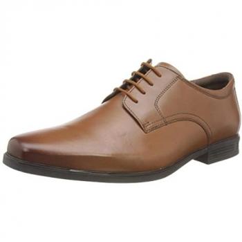 Clarks Howard Walk H Shoes for Men in Dark Tan Leather