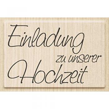 Heyda Motivstempel 'Hochzeits Einladung' 6,5x4,1cm
