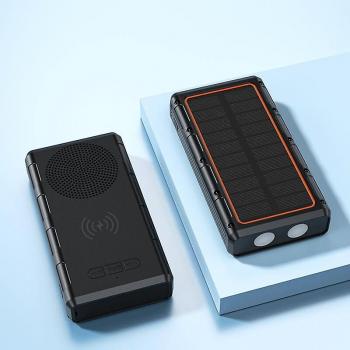 Banco de Energía Solar Carrep 20000 mAh con Bluetooth 10W