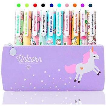 Princess Unicorn Writing Kit – 10 Pens + Pencil Bag
