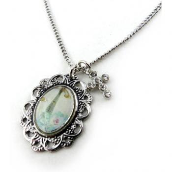 Collier Bleu Argenté Tour Eiffel (N1662) – Les Trésors De Lily
