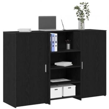 Chêne Noir : Bureau de Réception 155x50x103,5 cm (VieXL)
