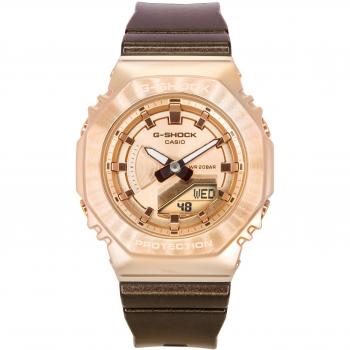 Montre Femme Casio G-Shock 200M Cadran Or Rose Bracelet Résine Biosourcée GM-S2100CB-5A