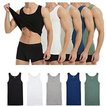 Urban Essentials Vest Set – FARCHAT 5‑Piece Cotton Line (Black/White/Navy/Olive/Gray) – XXL