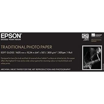 NEW Epson C13S045107 Traditional Photo Paper 300g/m² 64 1626mm x 15m roll