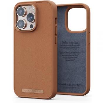 Funda de Cuero Njord Marrón para iPhone 14 Pro