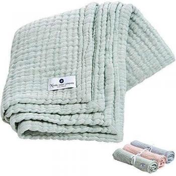 Nordic Coast Baby Musselin Decke Mint 80x80 cm