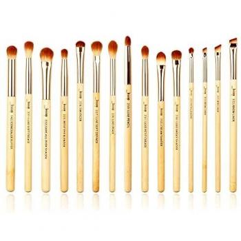 15-teiliges Beauty-Pinselset von Jessup mit Bambusgriff