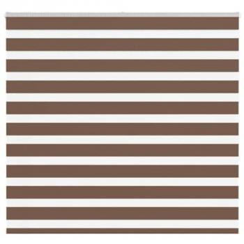 Store enrouleur zèbre marron 155x150cm