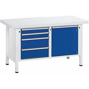 Établi modulable 4 tiroirs porte 540 mm plateau universel extraction partielle