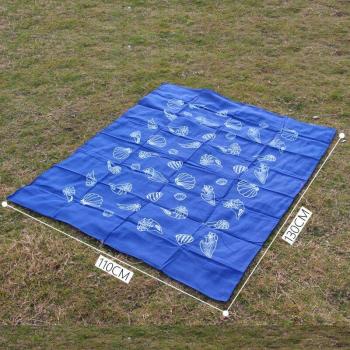 Toalla cuadrada para playa/picnic de 110x130 cm, diseño de océano en algodón