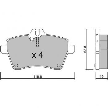 AISIN BPMB‑1005 KIT DI PASTIGLIE FRENA