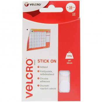 Velcro Sticky Dots 16mm White Double Sided