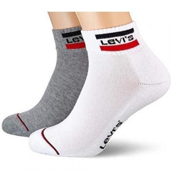 Levi's Levis 144ndl Mid Cut Sprtwr Logo 2p Chaussettes Mi-Mollet Homme, Multicolour